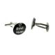 Black Oval Art Deco Wedding Cufflinks