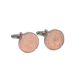 Rhodium Plated Cufflinks With Polished  Decimal Half Pence Coin