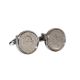 Rhodium Plated Cufflinks with Polished Decimal Five Penny Coin