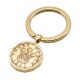Gold Keyring With Polished Thrupenny Bit Coin (engravable)