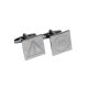 Engraved Road Sign Style Caution 70th Birthday Cufflinks