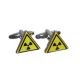 Radioactive Warning Triangle Cufflinks - (X2AJ443)