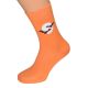 Halloween Black Bats & Glow in the Dark Full Moon Orange Mens Socks