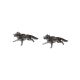 English Made Pewter Running Fox Cufflinks