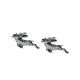 English Made Leaping Stag Pewter Cufflinks