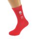 Top Hat & Moustache Mens Red Wedding Socks