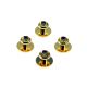 Gold Plated 4x Shirt Button Stud sets with cabochon recess for doming