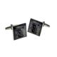 Retro Galleon & Points of Compass Square Cufflinks