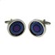 Concentric Circles Classic Cufflinks - Purple