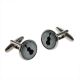 Silhouette Cello on Music Sheet Design Cufflinks