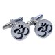 Om Mystical Symbol Round Cufflinks