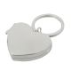 Silver Finish De Luxe Opening Heart Shaped Locket Keyring (Engravable)