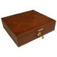 Burl Humidor 15 Size Lockable With Humidifier, Hygrometer & Scissors Boxed (1)
