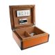 Deep Yellow With Black Check Edges 40 Size Humidor  With Internal Digital Hygrometer & Oasis Humidifier Block (1)