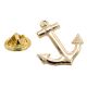3D Anchor Gold Plated Metal Enamel Lapel Pin Badge