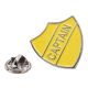 Yellow Captain Metal Enamel Lapel Pin Badge
