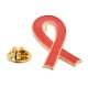 Red Ribbon Metal Enamel Lapel Pin Badge
