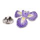 Iris Flower Metal Enamel Lapel Pin Badge