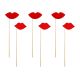 Pack of 6 Photo Prop Lips On Sticks (KNP7)