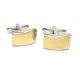 2 Tone Brushed Classic Cufflinks