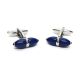 Blue & Chrome Classic Cufflinks