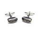 Black & White Glass Classic Cufflinks
