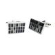 Black  Greys Rectangle Classic Cufflinks (DISC)