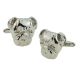 British Bulldog Dog Pet Cufflinks with Clear Crystal Eyes