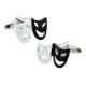 Black & White Theatre Opera Masks Music Drama Cufflinks