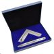  Masonic Freemason Square & Compass Silver Gift Set with Presentation Box