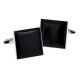 Plain Black Square Cufflnks