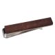 Dark wood Rhodium Plated tie clip 48mm