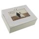 Silver Plated Wedding Keepsake Box with Rings Design (DWC)