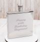 Stylishly Hippy Thin Square 2oz Hip Flask (engravable)