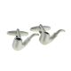 Satin Smoking Pipe Smokers Cufflinks