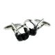 Black & Silver Headphones Music Cufflinks