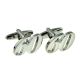 Rhodium Plated age 60 or 60th Anniversary Cufflinks