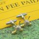 Two Tone Golf Clubs and Ball Sport Cufflinks