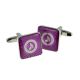 Magenta Music Note Cufflinks