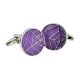 Round Purple Spider Web Design Classic Cufflinks