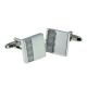 Square Classic Cufflinks with White detail