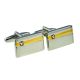 Two Tone Rectangular Classic Cufflinks