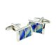 Blue Striped Classic Cufflinks