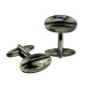 Antique Finish Rugby Ball Sport Cufflinks