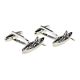 Canadian Canoe,  Kayak with Paddler Cufflinks