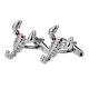 Scorpion Cufflinks with Red Eyes
