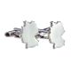 Outline Map of Germany Rhodium Plated Cufflinks