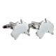 Outline Map of Australia Rhodium Plated Cufflinks