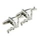 Outline Map of Japan Rhodium Plated Cufflinks