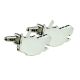 Outline Map of South Africa Rhodium Plated Cufflinks